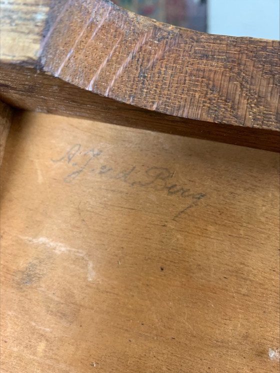 Image 1 of Attributed to Jac. Van Den Bosch, an Amsterdam School armchair with foot warmer