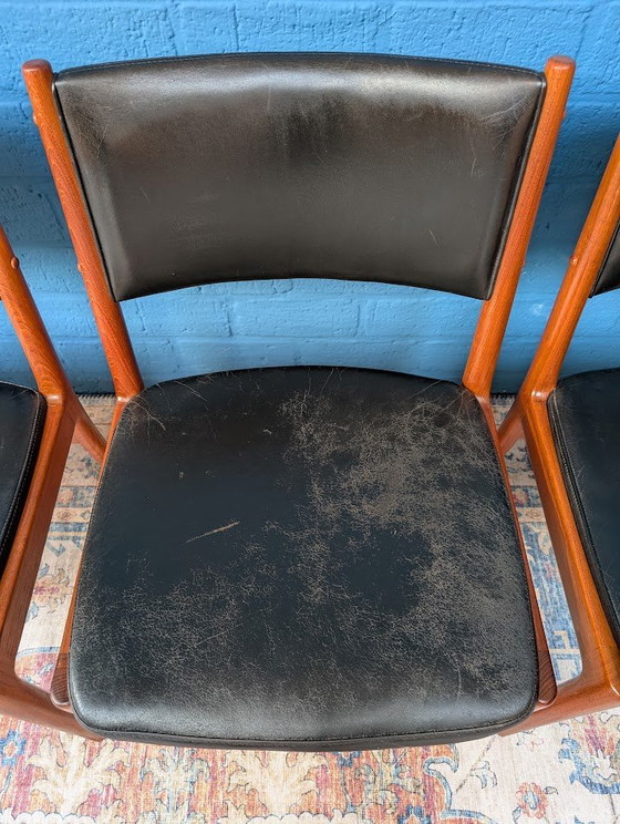 Image 1 of 4x Danish Design Chairs, Designed By Kai Lyngfeldt Larsen For Søren Willadsen, 1960s