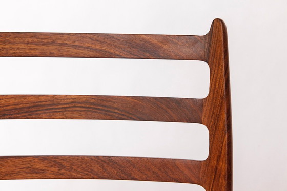 Image 1 of Niels Otto Møller Modell 78 Palisander Esszimmerstuhl - Dänischer Cord Sitz, 1960er Mid Century Modern, 2er Set erhältlich