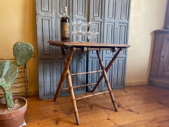 Image 1 of Mesa plegable Mesa auxiliar Antigua francesa