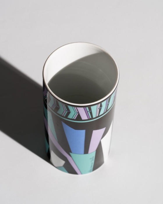 Image 1 of Rosenthal Studio-Line Vase Emilio Pucci Postmodern Geometric Porcelain, Germany