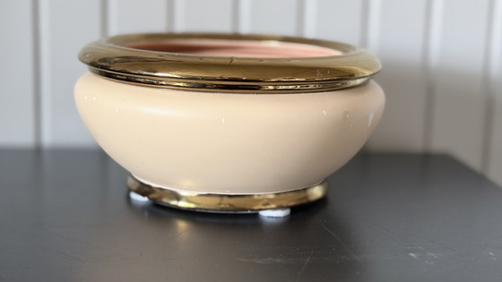 Bol/cache-pot vintage Bosa Ceramiche, design italien – Or 24 carats – Gold (photo 7 of 9)
