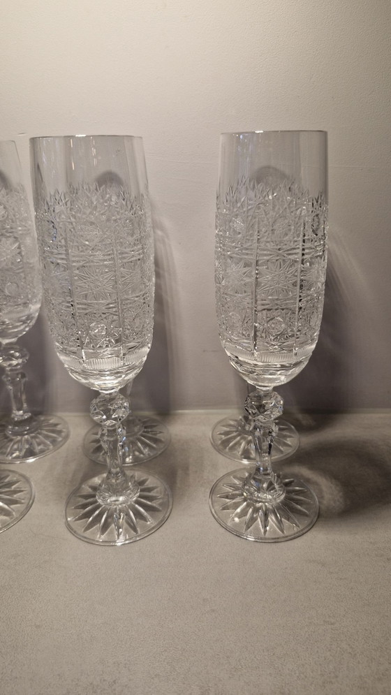 6x Champagnergläser Kristall, Gläser & Karaffe, Grau (Foto 4 von 5)