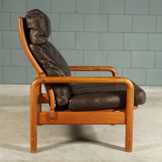Set vintage Deense fauteuils – L. Olsen & Son – teakhout – jaren 60 – Leather, Wood (photo 3 of 12)