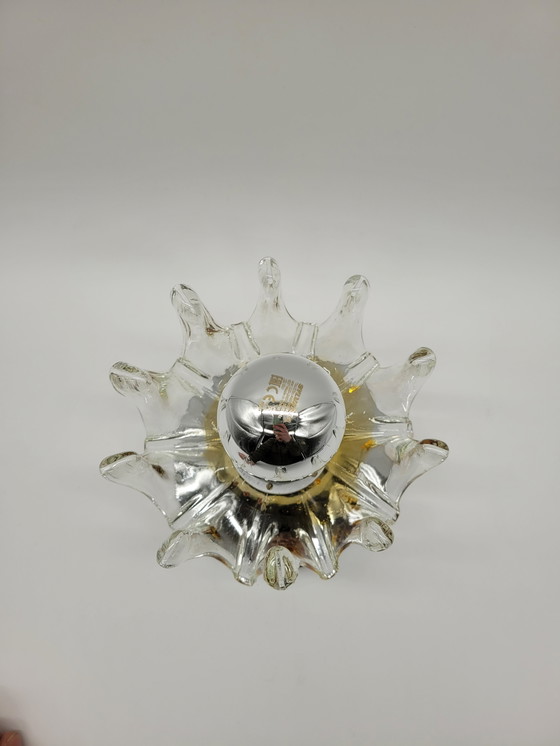 Image 1 of Handgefertigte Wand- oder Deckenleuchte aus Muranoglas von Effetre Murano, Italien, 1960er