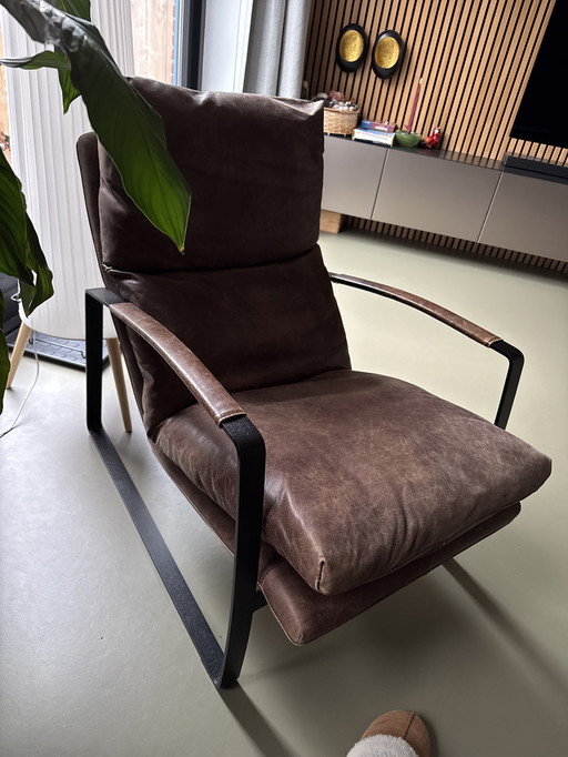 Poltrona in pelle Goossens Lex