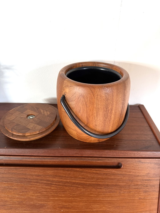 Image 1 of Seau à glace vintage en teck, Digsmed '60