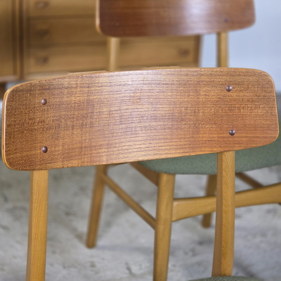 Image 1 of 6x Vintage jaren 60 Deense eetkamerstoel Scandinavisch retro