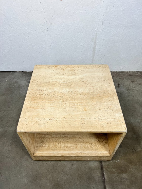 Image 1 of Tavolino da caffè/tavolino vintage. Travertino, Italia, anni '80
