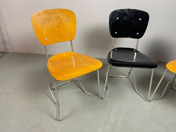 Armin Wirth Aluflex Klap-eetkamerstoelen, 1951 - Set van 3. Zwitserland, jaren 50. Ref.: CH2012 – Klapstoelen (photo 3 of 6)