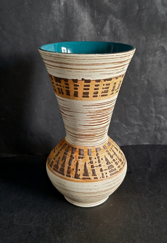 Image 1 of Vaso vintage in ceramica Carstens Tonniëshof W.Germany. Parti in rilievo.
