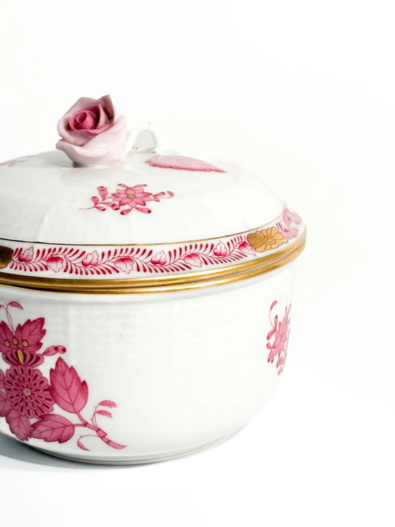 Zuccheriera in Porcellana Herend Apponyi Pink anni '50 – Stoviglie (photo 4 of 10)