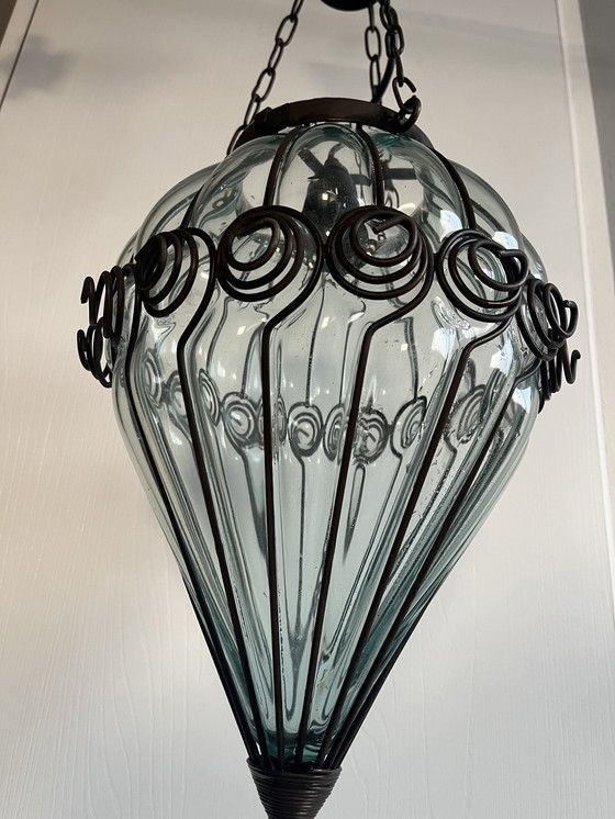 Image 1 of Venezianische mundgeblasene Glaslampe