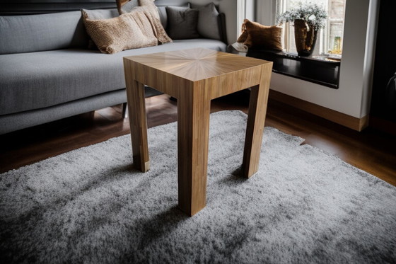 Image 1 of Tavolino da caffè in legno intarsiato Benoît Cazes 2023 - riedizione Art Déco di Jean-Michel Frank