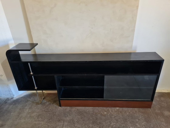 Image 1 of Functionalist Sideboard / Bookcase with Shelves, Czechoslovakia, 1930s