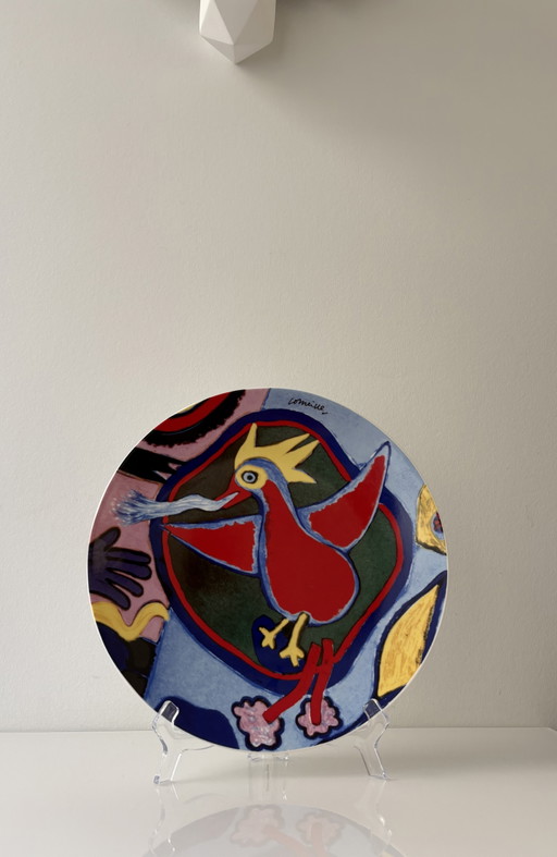 Plato decorativo El pájaro de fuego, Corneille, 30 cm de diámetro