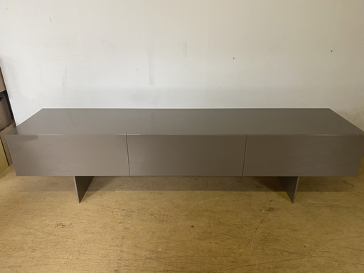Capellini Uni/2 dressoir, couleur boue/taupe, hoogglans, 270 cm breef