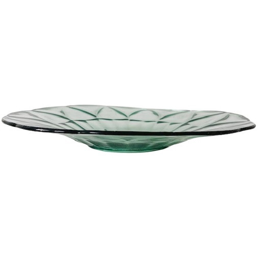 Coupe Art Déco en verre vert menthe 1930