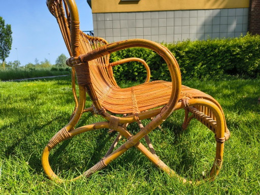 Vintage Rattan Set Rohé (Belse 8) Sofa + 2 Chairs
