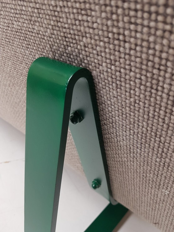 Vintage Artifort Bankje Kho Liang Le Beige Ploegstof Groen – 2 zitsbanken, Metal, Wool (photo 9 of 9)