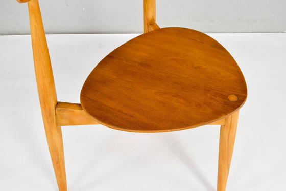 Image 1 of Fh4103 Heart Dining Chairs By Hans Wegner For Fritz Hansen, Denmark, 1950S, Set Of 4