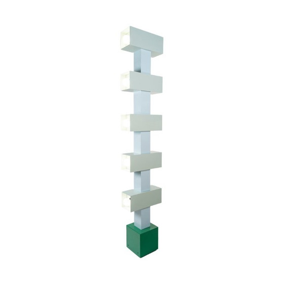 Totem Lumineux En Acier Laqué, Italie, 1990 – Lampadaires, Metal (photo 7 of 7)