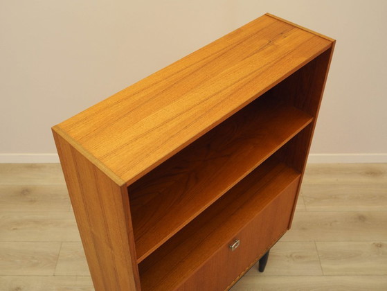 Libreria danese impiallacciata in teak con bancone bar e ripiani regolabili, anni '70. – Librerie, Wood (photo 6 of 10)