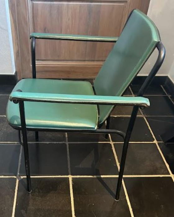 Image 1 of 10x Poltrona Frau "Movie" stoel uit de jaren 80 - Ontwerper: Mario Marenco