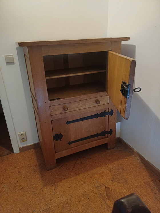 Rustieke bar-kast in eik – Drankenkasten, Iron, Wood (photo 4 of 6)