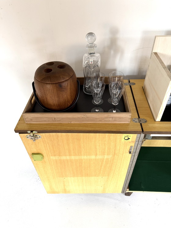 Image 1 of Meuble bar vintage en chêne des années 70