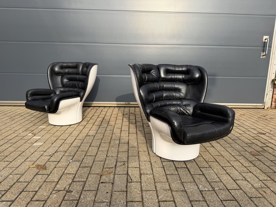 Image 1 of 2x 1st edition Comfort Joe Colombo Elda chairs Top condition!!
