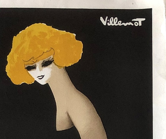 Image 1 of Bernard Villemot – BALLY “La Femme en Noir” – Litografía original, 1982