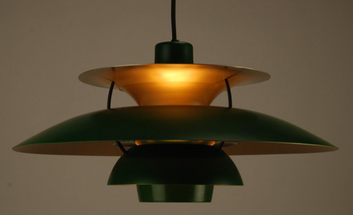 Louis Poulsen PH5 lampe à suspension vert/or