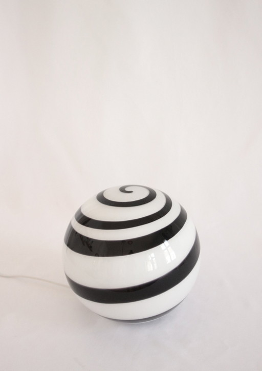 Floor Glass Lamp With A Swirl Design From Wofi Leuchten, 2000'S