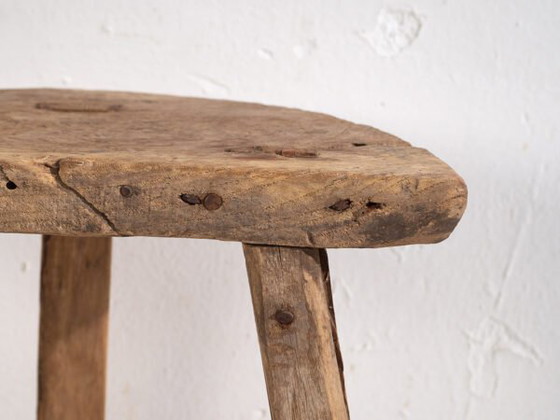 Antique crescent-shaped stool (c.1900) #2 (photo 22 of 35)