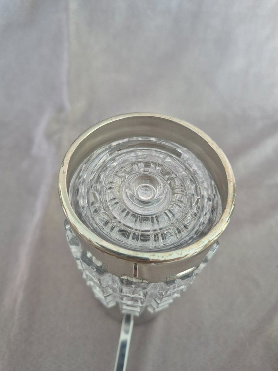 Image 1 of Lustre Kaiser Leuchten 42481/081 Vintage en chrome et verre texturé, 8 lumières, Allemagne, style moderne du milieu du XXe siècl
