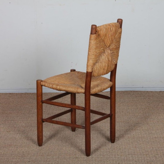 Set of 6 chairs, Bauche n°19 model, by Charlotte Perriand, 1950, Dining chairs, Wood, Brown (photo 8 of 8)