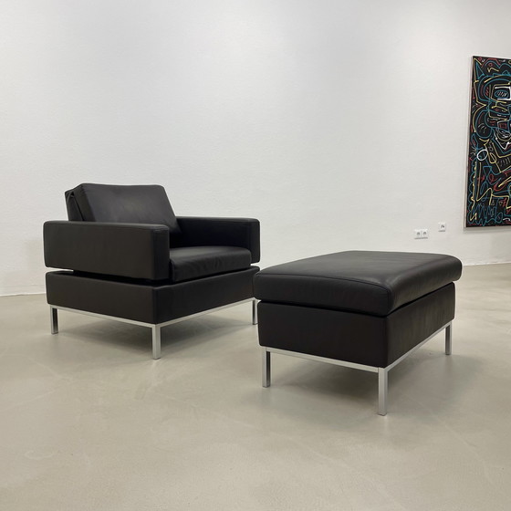 Image 1 of Sillón/taburete Brühl Tomo, cuero marrón, sillón, diseño cor sede