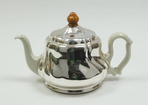 théière isolée art déco porcelaine métal bakélite années 30