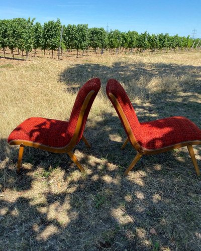 Jens Risom Poltrona Lounge Chair Anni '40 '50 Rosso Boucle Vostra Knoll – Poltrone (photo 9 of 38)