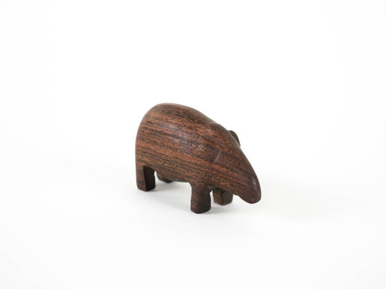 Image 1 of Figurine animale en bois, design danois, années 1970, fabriquée au Danemark