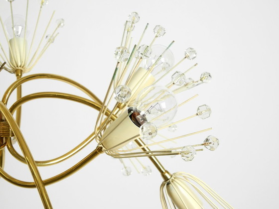 Image 1 of Rare, beautiful brass chandelier by Emil Stejnar for Rupert Nikoll | Mid Century Modern