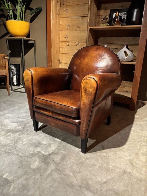 Schapenleren Art Deco fauteuil Lounge atelier 