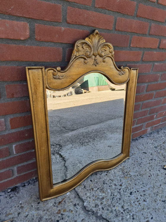 Baroque Rococo Crested Mirror – Glass, Wood (photo 2 of 5)