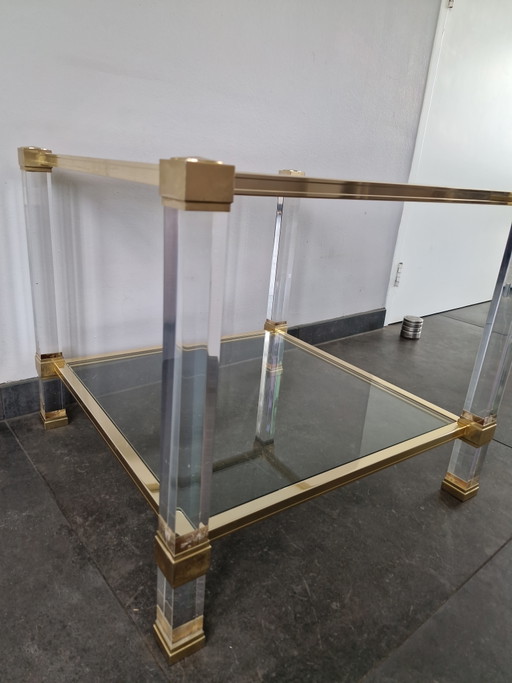 Pierre Andel Paris Vintage Salontafel – Pierre Vandel, Glass, Metal