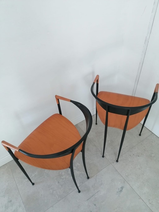 2 Sedie Postmoderne Tedide Italia anni '80