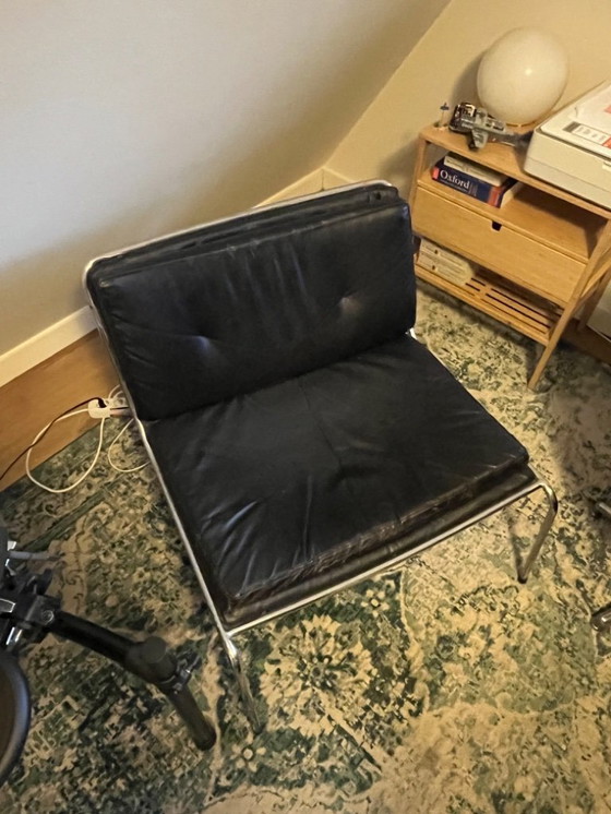 Image 1 of Piero Lissoni Frog Design Stoel - Leder & Staal