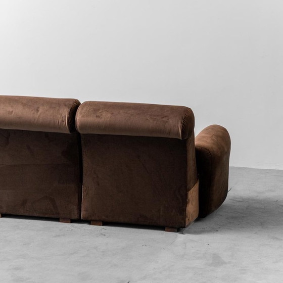 Image 1 of 4 SEATER MODULAR VELVET SOFA FROM THE 70S, MODERN VINTAGE