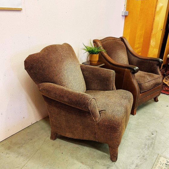 Image 1 of 2x Armchairs With Leopard' Print