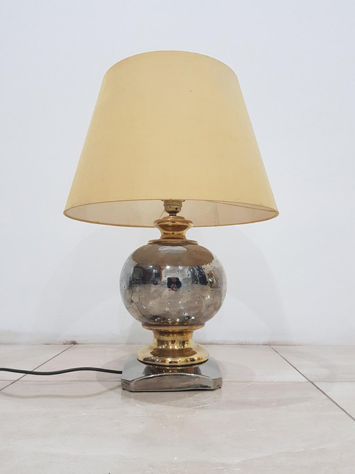Silver and Gold Lamp, Italy, 1960s